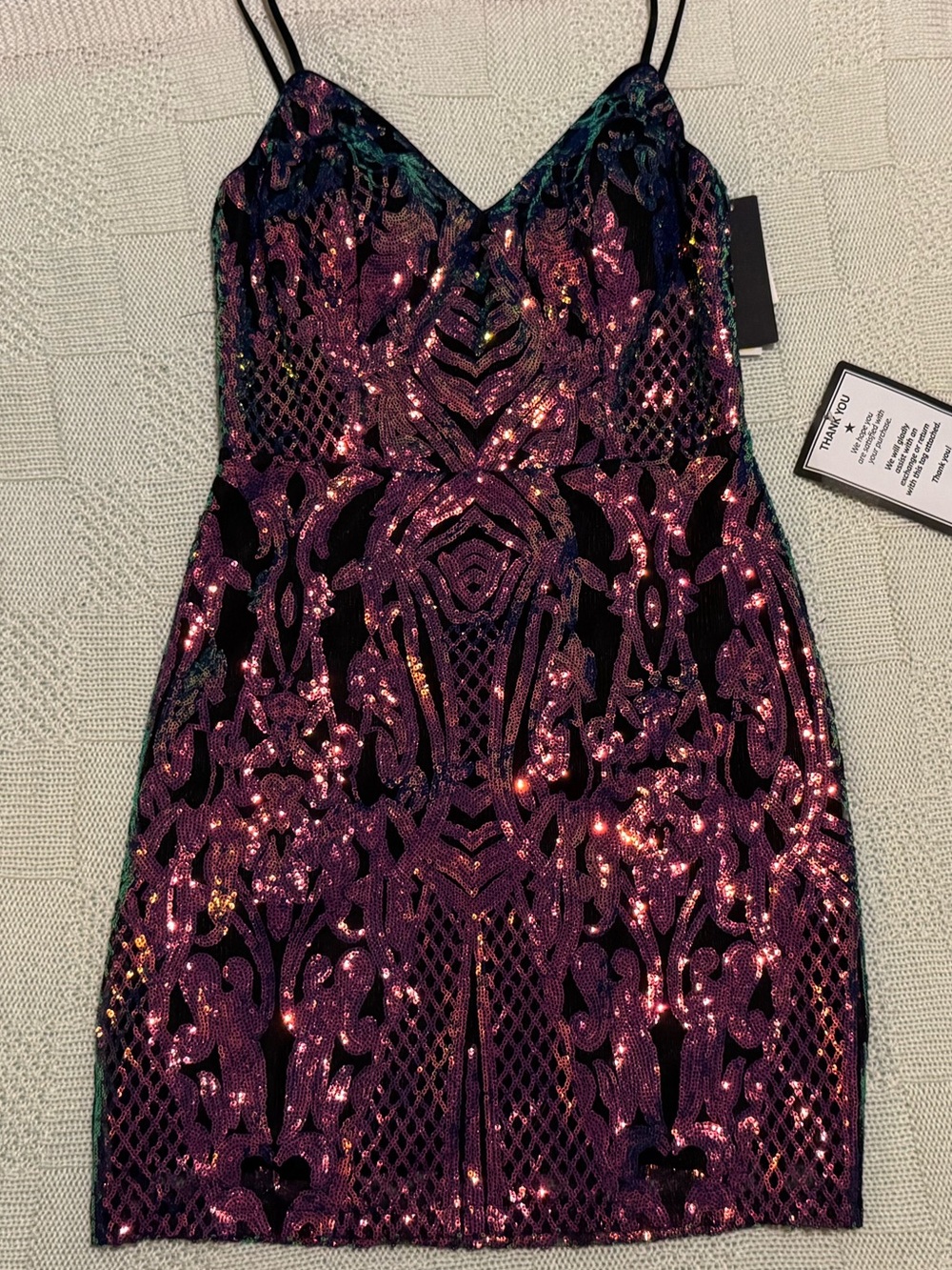 City Studio NWT Iridescent Sequin Mini Dress Size 5